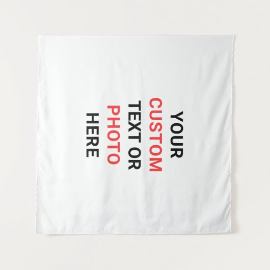 Create Your Own Personalize Square タペストリー (正面(横))