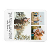 Create Your Own Personalized 3 Photo and Quote マグネット (横)