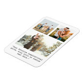 Create Your Own Personalized 3 Photo and Quote マグネット (左側)