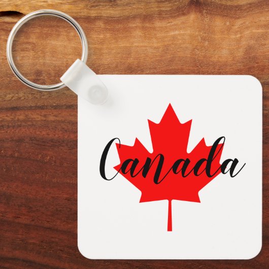 Create Your Own Personalized Canada Red Maple Leaf キーホルダー (正面)
