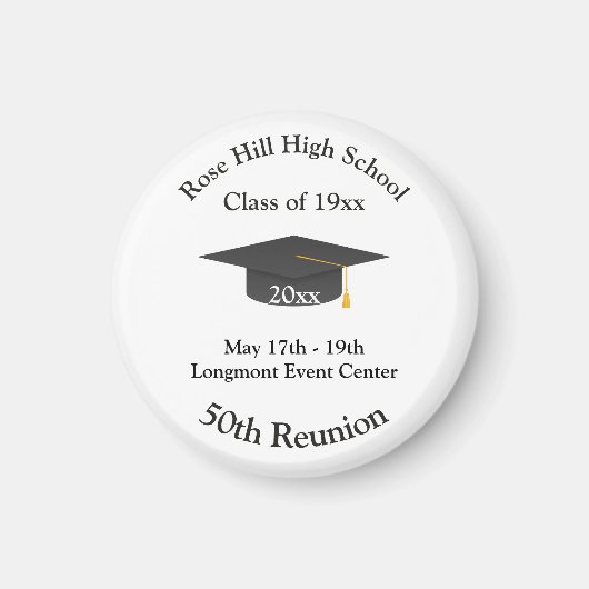 Create Your Own Personalized Class Reunion Magnet マグネット (正面)