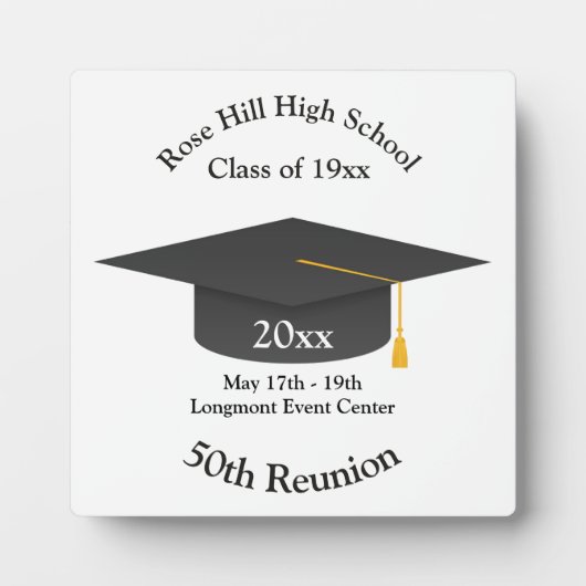Create Your Own Personalized Class Reunion Sign フォトプラーク (正面)