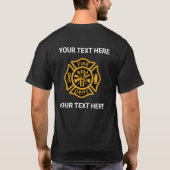 Create Your Own Personalized Fire Department Logo Tシャツ (裏面)