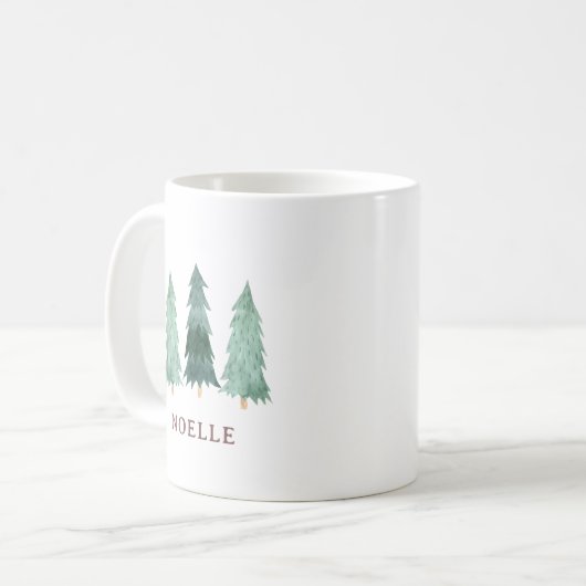 Create Your Own Personalized Name Christmas Mug コーヒーマグカップ (正面左)