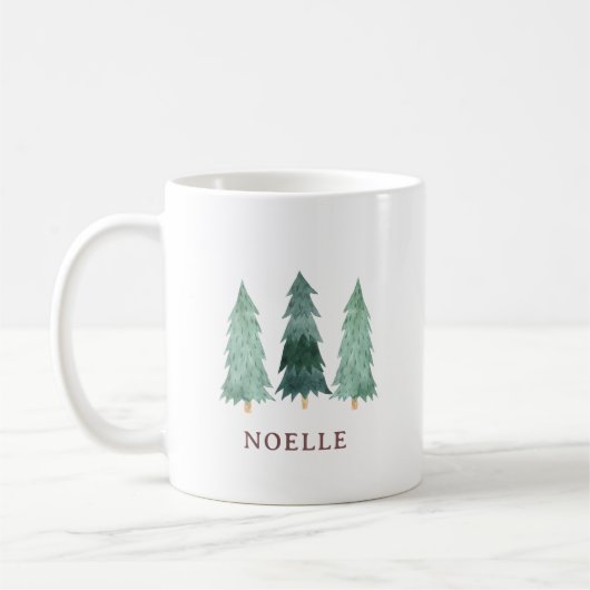Create Your Own Personalized Name Christmas Mug コーヒーマグカップ (左)