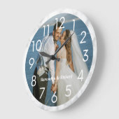 Create Your Own Personalized Name Couple Photo    ラージ壁時計 (傾斜)