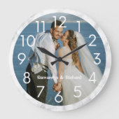 Create Your Own Personalized Name Couple Photo    ラージ壁時計 (正面)