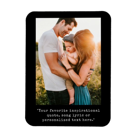 Create Your Own Personalized Photo and Quote マグネット (縦)