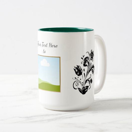 Create Your Own personalized Template Text  ツートーンマグカップ (正面右)