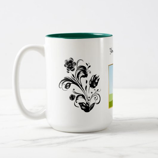 Create Your Own personalized Template Text  ツートーンマグカップ (左)