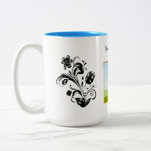 Create Your Own personalized Template Text  ツートーンマグカップ (左)