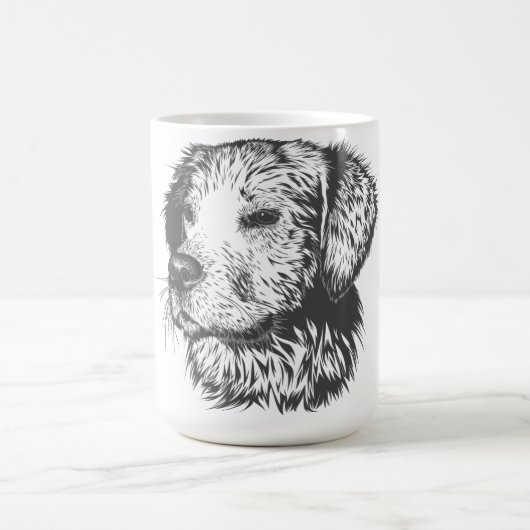 Create Your Own Pet Dog Customized コーヒーマグカップ (中央)