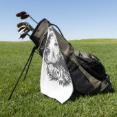 Create Your Own Pet Dog Customized ゴルフタオル (グリーン)