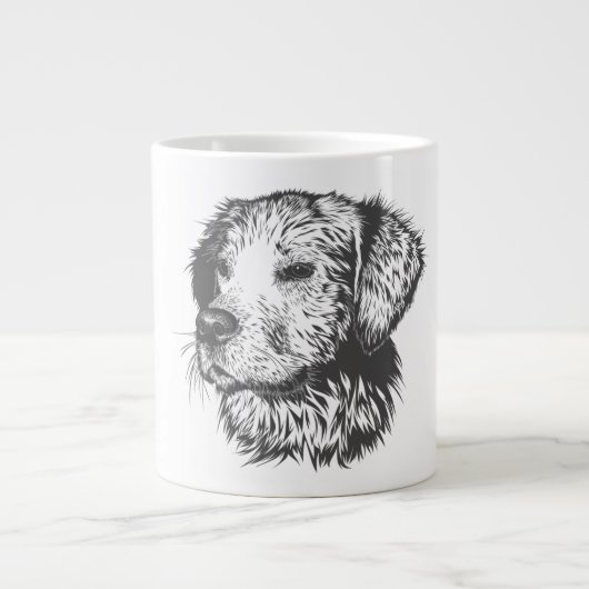 Create Your Own Pet Dog Customized ジャンボコーヒーマグカップ (正面)