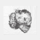 Create Your Own Pet Dog Customized フリースブランケット (正面(横))