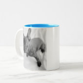 Create Your Own Pet Photo | Black and White ツートーンマグカップ (正面左)
