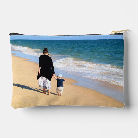 Create Your Own Photo and Custom Text Personalized アクセサリーポーチ (裏面)