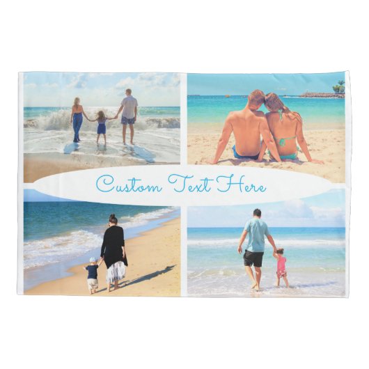 Create Your Own Photo Collage Pillow Case and Text 枕カバー (裏面)