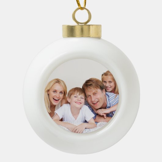Create Your Own Photo Custom Pic DIY セラミックボールオーナメント (正面)