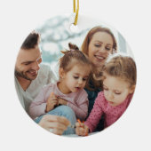 Create Your Own Photo Custom Pic Double Sided セラミックオーナメント (正面)