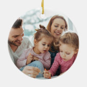 Create Your Own Photo Custom Pic Double Sided セラミックオーナメント (裏面)