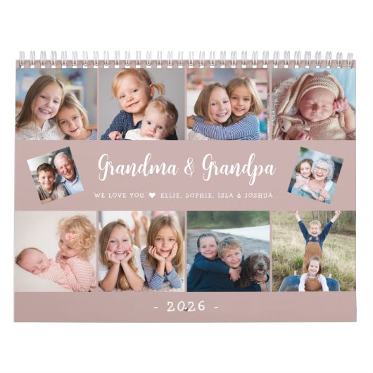 Create Your Own Photo Family Modern Script 2026 カレンダー (カバー)
