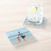 Create Your Own Photo Glass Coaster Gift ガラスコースター (アングル)