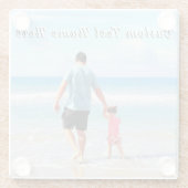 Create Your Own Photo Glass Coaster Gift with Text ガラスコースター (裏面)