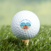 Create Your Own Photo Golf Balls Gift Custom Text ゴルフボール (インサイチュ 木)