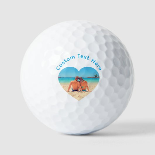 Create Your Own Photo Golf Balls Gift Custom Text ゴルフボール (正面)