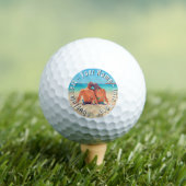 Create Your Own Photo Golf Balls Gift Custom Text ゴルフボール (インサイチュ 木)