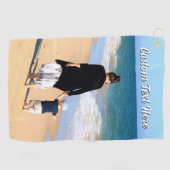 Create Your Own Photo Golf Towel Gift Custom Text ゴルフタオル (横)