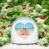 Create Your Own Photo Heart Snow Globe Gift (クリスマス)