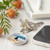 Create Your Own Photo Keychains Gift Custom Text キーホルダー (側面)