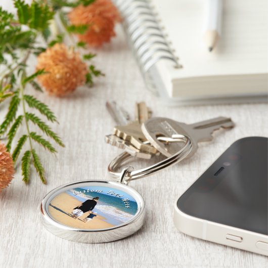 Create Your Own Photo Keychains Gift Custom Text キーホルダー (側面)