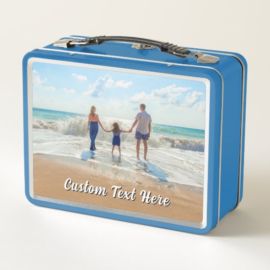 Create Your Own Photo Metal Lunch Box with Text メタルランチボックス (裏面)