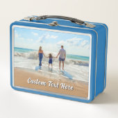 Create Your Own Photo Metal Lunch Box with Text メタルランチボックス (正面)