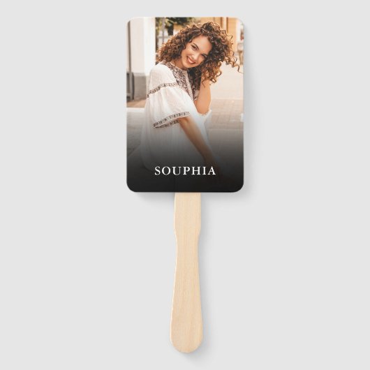 create Your Own Photo Monogram Graduation Hand Fan ハンドファン (正面)