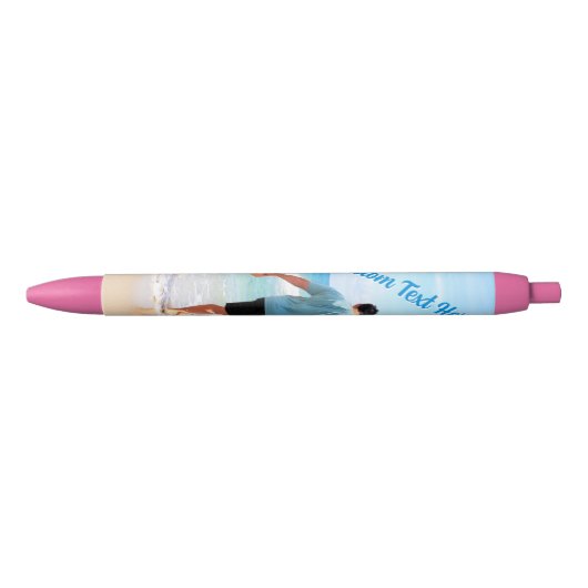 Create Your Own Photo Pen Gift Personalized Text 青ボールペン (正面)
