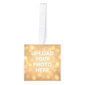 Create your own Photo Text キューブオーナメント (正面)