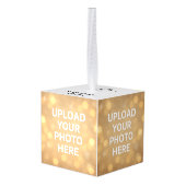 Create your own Photo Text キューブオーナメント (裏面アングル)