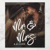 Create Your Own Photo Wedding ワインラベル (シングルラベル)