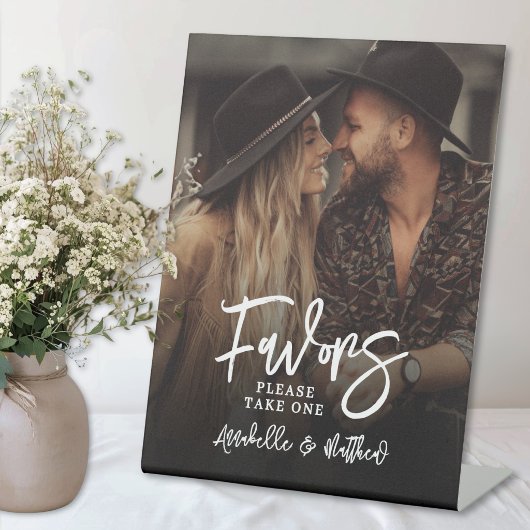 Create Your Own Photo Wedding Favor Table Sign 台座サイン