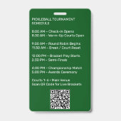 Create Your Own Pickleball Tournament バッジ (裏面)