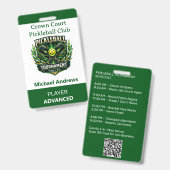 Create Your Own Pickleball Tournament Badge バッジ (正面＆裏面)