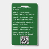 Create Your Own Pickleball Tournament Badge バッジ (裏面)