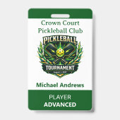 Create Your Own Pickleball Tournament Badge バッジ (正面)