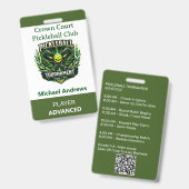 Create Your Own Pickleball Tournament Badge バッジ (正面＆裏面)