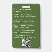 Create Your Own Pickleball Tournament Badge バッジ (裏面)