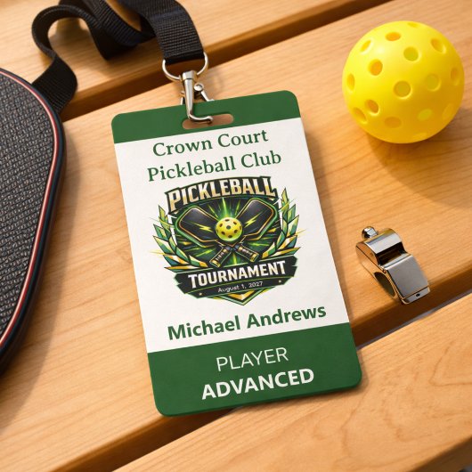 Create Your Own Pickleball Tournament Badge バッジ